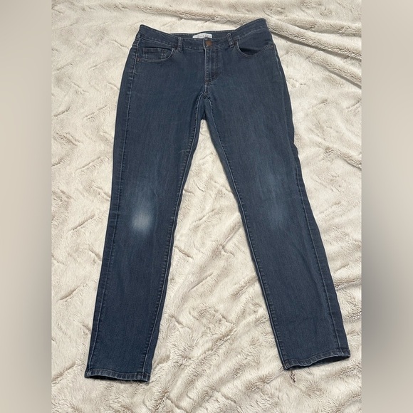 LOFT Denim - LOFT Women's Curvy Skinny Jeans P Petite- Dark Blue